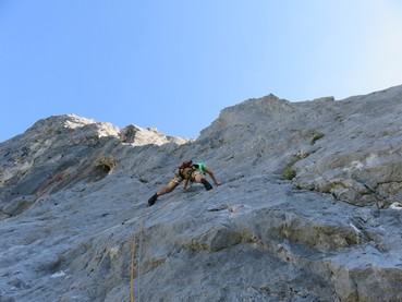 3. Seillänge Beginn