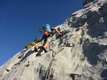 3. Seillänge Beginn