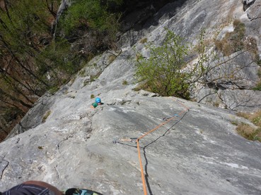 3. Seillänge Blick zurück