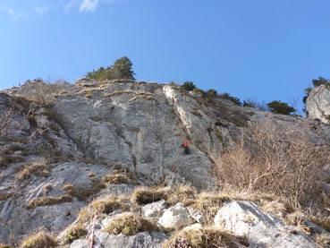 3. Seillänge zum Riss