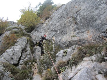 4. Seillänge Beginn