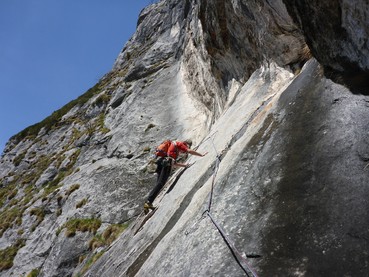 4. Seillänge Beginn