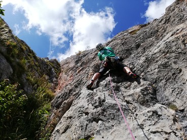 4. Seillänge Beginn