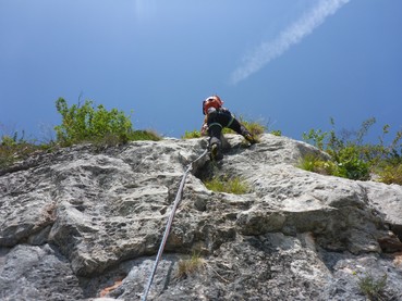 5. Seillänge Beginn