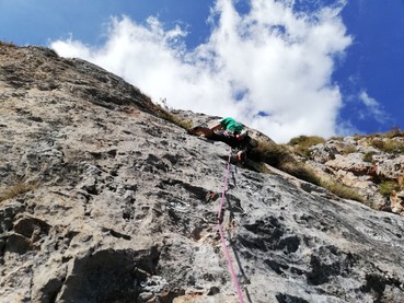 6. Seillänge Beginn