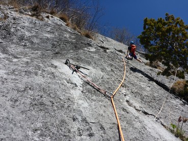 Erste Abschnitt der 3. Seillänge